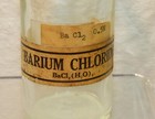 Vtg Glass Bottle W  Stopper Barium Chloride Label Apothecary Pharmacy Scientific