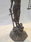 Brass Sculpture Statue Blind Lady Justice Law Lawyer Bronze Vintage Antique