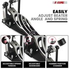 5 Core Bass Drum Pedal Mount Adjustable Felt Beater Head Double Chain Foot Pedal