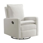  Uptown Upholstered Swivel Glider And Recliner Nursery Chair Boucle White