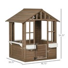 Kids Wooden Playhouse     Outdoor Garden Cottage With Door  Windows   Flower Box