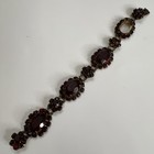 Antique Brass Red Bohemian Garnet Glass Bracelet For Repair Read
