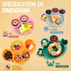 4 Pcs Silicone Baby Plates Toddler Suction Plates Divided Baby Dishes Cute Anima