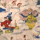 Vintage Disney Fantasia Twin Flat Sheet Mickey Mouse Centaurette Hard To Find