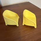 Fisher Price Lot Of 2 Barbie Little People Dream House Yellow Chair Replacement