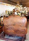 French Antique Carved Walnut Louis Xv Full Size Bed