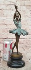 Bronze Prima Ballerina Figurine Signed Milo Special Patina Dance Sculpture