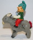 1950 s Elf Gnome Riding Donkey Wind-up  Works