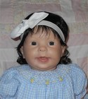 Kemper Wispy Toddler Doll Wig Sz 16 17 Dark Brown Short Layers   Curls bangs Nwt