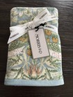 2 Morris   Co  William Morris Strawberry Thief Floral Velour Hand Towels Nwt