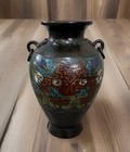 Antique Bronze Chinese Vase Cache Pot 4 5   x3    Extreme Orient