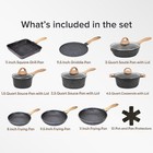 Induction     Healthy Kitchen Cookware Sets Pots And Pans Set Nonstick 23pcs