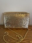 La Regale Vintage Gold Metal Evening Purse Bag Metal Slinky Chain Strap 8    X 5   