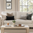 Decorative Couch Throw Pillow Covers 18x18 Inch Neutral Beige 2 Pack   Modern Bo
