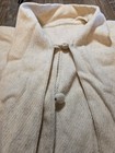 Vintage Mexican Wool Scarf Tie Serape Blanket Tribal Poncho Cape