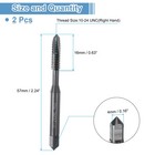 2pcs Spiral Point Tap 10-24 Unc 2b Nitride Coated M2 Hss Machine Threading Tap