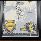 Alaska Railroad Framed Souvenir Map Poster 9 5  X 23  Under Glass Vintage Style