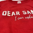 Dear Santa I Can Explain Sweatshirt Women s 7-9 Red Long Sleeve Ugly Sweater