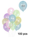 Annodeel 100pcs Crystal Pastel Clear Balloon 12 Inch Colorful Thick Transpare   