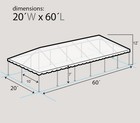 20x60 Canopy Party Tent Side Walls Bundle White Commercial Outdoor Event Wedding