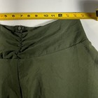 Originality Olive Green Ruched Waist Mini Skirt Large G1161w039jd Made In Usa