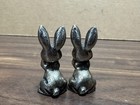 Pewter Easter Bunny Rabbit Hare Whispering Animal Diorama Miniature Art Figurine