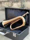New British Army Style Bb Bugle Tuneable Brass With Silver copper Mouth Piece