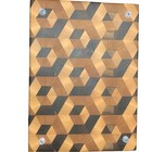 Handmade 3d Cube End-grain Cutting Board     15 5 X 11 5