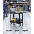 2-shelf Utility Cart 550 Lbs 31 3 X 17 7-inch Service Cart With Wheels