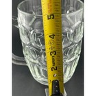 Winston Clear Glass Mug Tankard Textured Paneled Handle