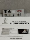 Zach Bryan Signed Authenticated Show Ticket Stub Quittin Time Tour Beckett Rare 