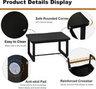 Wooden Step Stool With 500 Pounds  Wide Bed Stool For Adults   black Wood Step For