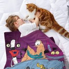 Blanket Throw Aaahh    Real Monsters For Kids Boys Home Decor Birthday Gifts
