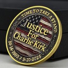 Charlie Kirk Memorial 2025 Coin In Memory Utah Valley Golden Commemorative Medal