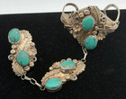Hby Harry B Yazzie Navajo Turquoise Sterling Silver Bracelet Ring Pendant Slave