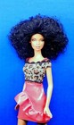 Barbie Doll Wig Size 4 Tibetan Lamb Mohair Ooak Custom  123 Big Afro-black