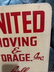 Scarce Original Double Sided United Moving  Truck Advertising Sign