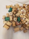 Vintage Wooden Spools Lot Of 100 Various Shapes And Sizes