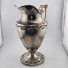 Vintage Ornate Epns Silver Plate Pedestal Water Pitcher Jug 10 