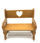 Vintage Wooden Baby Doll Furniture Set     Cradle  Heart Bench   Rocking Chair