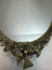 Vintage Matson Ormolu Gold Vanity Perfume Tray Mirrored Birds Dogwood Flower