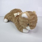 Vintage 1985 Applause 12  Avanti Orange Striped Tabby Kitty Cat Plush With Bow