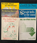 Lot Of 6 Vintage Holiday Sheet Music Piano Solos Christmas Carols Traditional