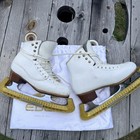 Sp Teri Custom Figure Skates Ice Skates John Wilson Gold Seal Blades 9 25 White