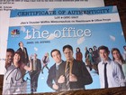The Office Nbc Jim Halpert   s Memo On Healthcare   Misc Desk Props Coa Dwight