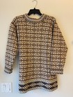 Vintage Fair Isle Crafts Wool Tunic Sweater Hand Knit Scotland Mock Neck