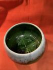 Vintage 1970s   Emerald  Green Drip Glaze  Planter  5   w X 4 5   t