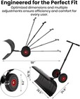 29  Snow Pusher With Wheels Adjustable Blade Handle Snow Plow Snow Shovel Scoop