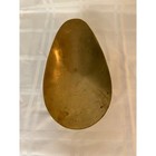 Vintage Mid Century Modern Brass Footed Bowl Teardrop Kidney Shape Tripod Legs