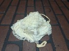 Antique Lace Frill Girls Toddler Hat White